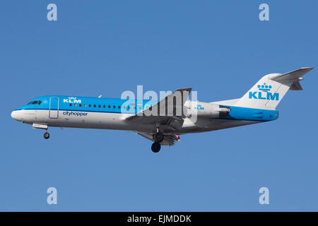 KLM - Royal Dutch Airlines - Fokker 70 Stockfoto