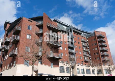 St. Ann's Hof eine moderne Wohnung Entwicklung auf Newcastle Upon Tyne Kai, England, UK Stockfoto