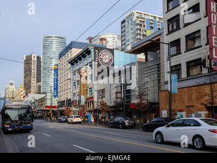 Granville Street, Vancouver, Kanada Stockfoto
