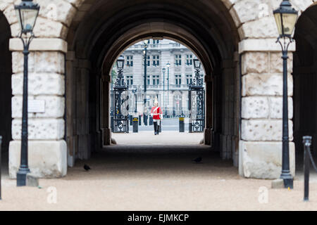 Royal Horse Guard auf Pflicht, Whitehall, London Stockfoto