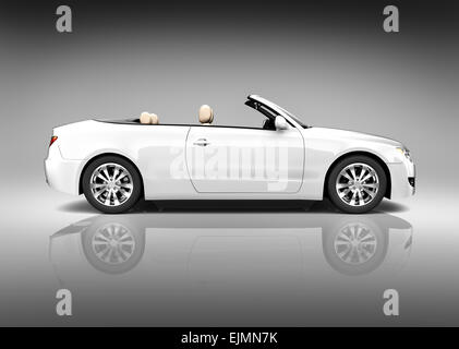 Weißes Cabrio Fahrzeug Stockfoto