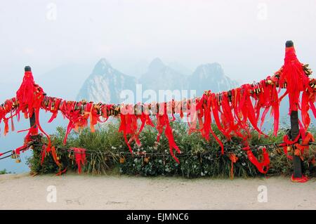 Goldnen Locken am Heiligen Berg Hua Shan, China Stockfoto