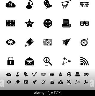 Internet nützliche Icons auf weißem Hintergrund, Lager Vektor Stock Vektor