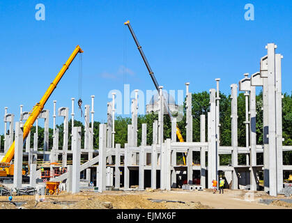 Bau eines großen Gebäudes Stockfoto