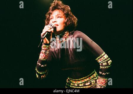 Whitney Houston Konzert im Earls Court Exhibition Centre, London, 5. November 1993. Der Bodyguard World Tour 1993. Stockfoto