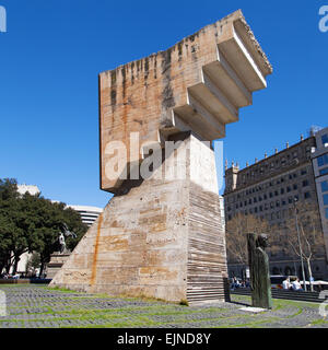 Denkmal für Francesc Macia in Barcelona, Spanien. Stockfoto