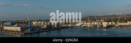 Rom, Italien industriellen Hafen Civitavecchia panorama Stockfoto