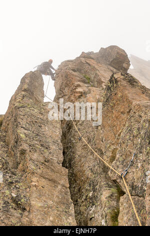 Klettern in Chamonix, Frankreich, Alpen, Europa, EU Stockfoto