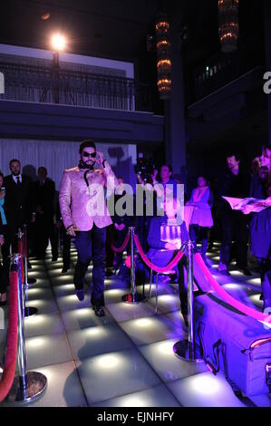 Harald Gloeoeckler seine Kostüme für die Holiday on Ice Show zu fördern.  Mitwirkende: Atmosphäre wo: Berlin, Deutschland bei: 25 Sep 2014 Stockfoto