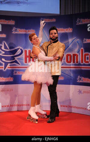 Harald Gloeoeckler seine Kostüme für die Holiday on Ice Show zu fördern.  Mitwirkende: Harald Glööckler wo: Berlin, Deutschland bei: 25 Sep 2014 Stockfoto