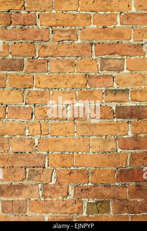 Älteren roten Backsteinmauer Stockfoto