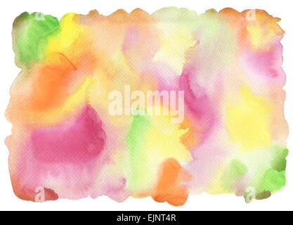 Abstrakte Aquarell handgemalte Hintergrund. Strukturiertem Papier. Stockfoto