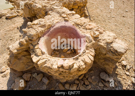 Wassertank in masada Stockfoto