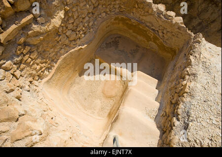 Treppe in einem Bad Pool in Masada in Israel Stockfoto