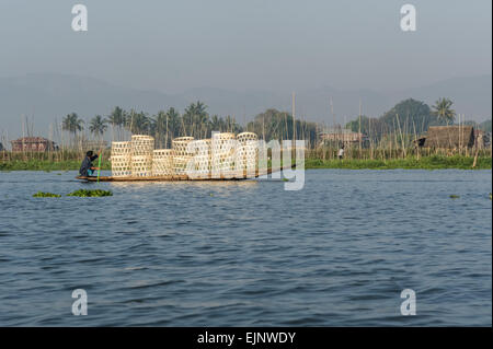 Szene aus Inle-See, Stockfoto