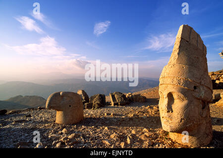 Türkei, Südostanatolien, Mount Nemrut bei Sonnenuntergang Stockfoto