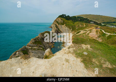 Stair Hole neben Lulworth Cove in Dorset, England - Teil der Jurassic Coast Weltkulturerbe Stockfoto