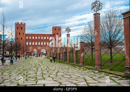 Italien Piemont Turin Porte Palatine Stockfoto