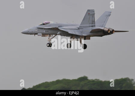 Finnische Luftwaffe, McDonnell Douglas, F/A - 18C Hornet, HN-450, RIAT, RAF Fairford, Vereinigtes Königreich, Stockfoto