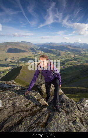 Juni 2014 - The Lake District, Cumbria - Cover-Shoot für WALK-Magazin für Hallen Fell Ridge und Bereich Stockfoto