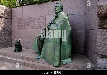 FDR-Skulptur von Neil Estern auf dem Franklin Delano Roosevelt, Washington D.C., USA. Stockfoto