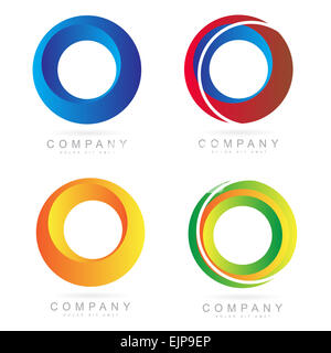 Design-Darstellung abstrakter farbigen Firmenlogo Kreis-Symbol Stockfoto