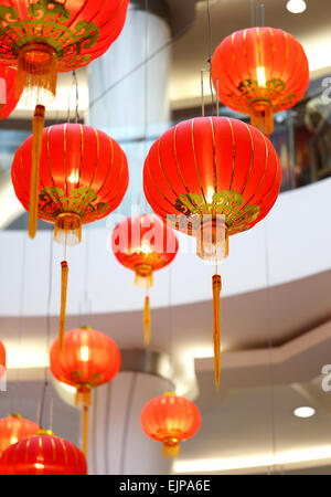 Schönen roten Lampions fotografiert hautnah Stockfoto