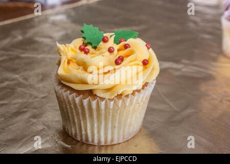 Christmas Cupcake Stockfoto