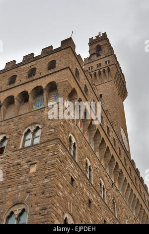 Old Palace oder Palazzo Vecchio oder Palazzo della Signoria in Florenz, Italien. Stockfoto