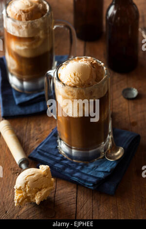 Erfrischende Root Beer Float mit Vanilleeis Stockfoto