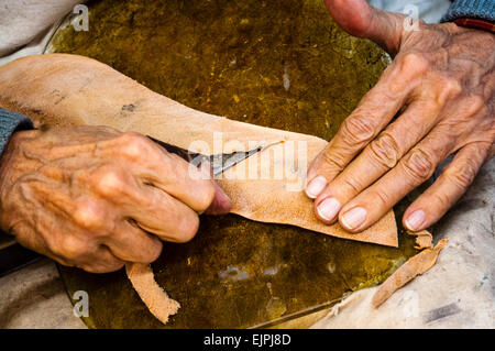 Schuhmacher, Handwerker Stockfoto