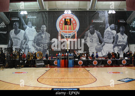 Chicago, IL, USA. 30. März 2015. Ein Blick auf die Umgebung nach 2015 POWERADE Jam Fest im Gerald Ratner Athletik Center in Chicago, IL. Patrick Gorski/CSM/Alamy Live-Nachrichten Stockfoto