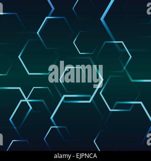 Zusammenfassung Hintergrund mit blauer Sechseck, Lager Vektor Stock Vektor