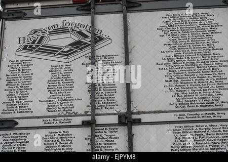 Die rollenden Denkmal-Sattelzug soll zu Ehren der Opfer von 9/11 Angriffe, abgebildet in Butte, Montana Stockfoto