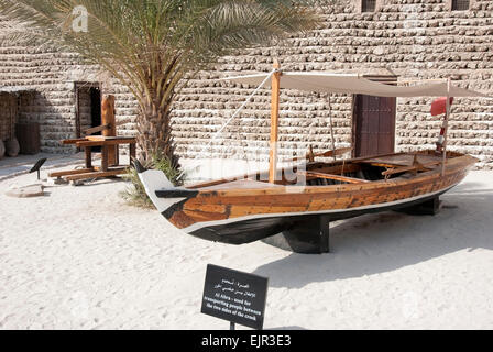 Ein Abra Wasser Taxi Boat Museum Ausstellung Dubai Museum Stockfoto