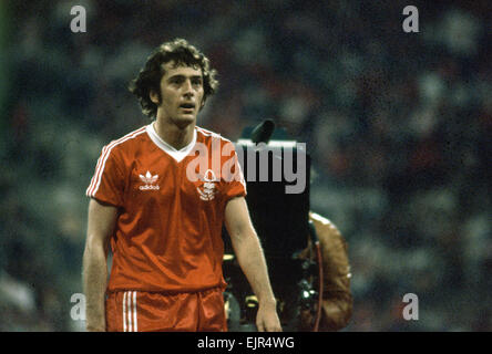 Nottingham Forest gegen Malmö FF 1979 Europacup-Finale im Olympiastadion, München, 30. Mai 1979. Nottingham Forest Stürmer Trevor Francis Final Score: Nottingham Forest-Malmö FF 1: 0 *** lokalen Caption ***-Football-Spieler Stockfoto