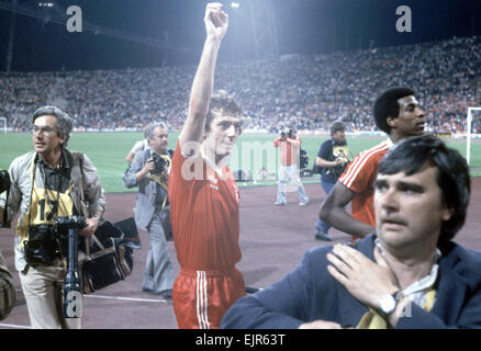 Nottingham Forest gegen Malmö FF 1979 Europacup-Finale im Olympiastadion, München, 30. Mai 1979. Nottingham Forest Stürmer Trevor Francis Final Score: Nottingham Forest-Malmö FF 1: 0 *** lokalen Caption ***-Football-Spieler Stockfoto