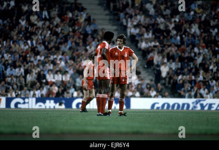 Nottingham Forest gegen Malmö FF 1979 Europacup-Finale im Olympiastadion, München, 30. Mai 1979. Nottingham Forest Stürmer Trevor Francis Final Score: Nottingham Forest-Malmö FF 1: 0 *** lokalen Caption ***-Football-Spieler Stockfoto