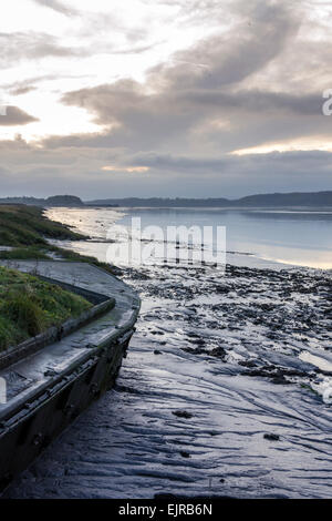 Purton Schiffe auf dem Fluss Severn in der Nähe von Schärfe Friedhof. Viele alte Lastkähne sind hier absichtlich versenkt worden, um Erosion zu verhindern. Stockfoto