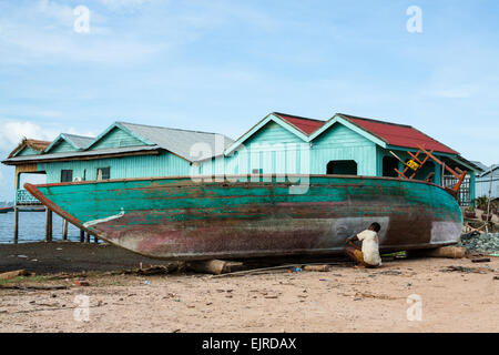 Fischerdorf - Lifestyle - Kep, Kambodscha, Asien. Stockfoto