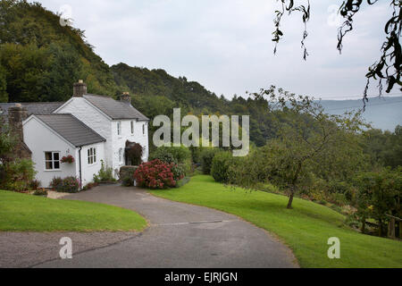 Ein altes Bauernhaus in Tintern, Monmouthshire, Wales. Stockfoto