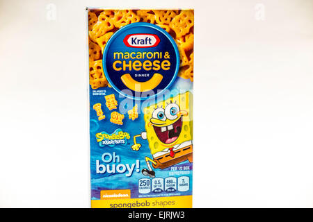 Kraft Makkaroni und Käse Feld Zeichen logo Stockfoto