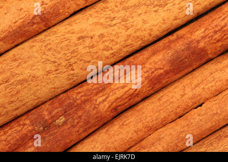 Eine Nahaufnahme von Reich aussehende Zimt-sticks. Stockfoto