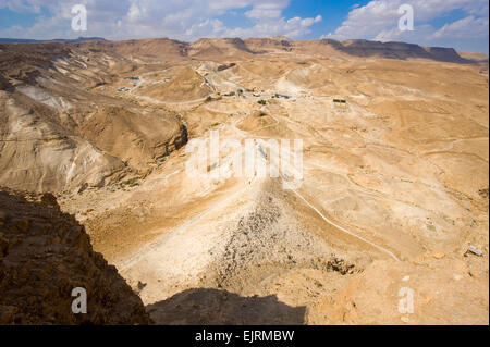 Die römischen Belagerung Rampe auf der westlichen Seite von Masada in Israel Stockfoto