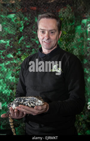 Reptil in Rufford, Southport, Windmühle Animal Farm, West Lancashire Stockfoto