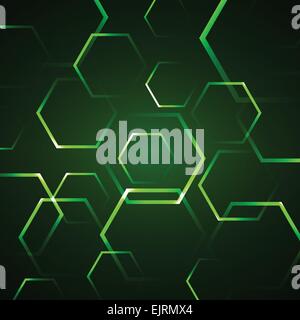 Zusammenfassung Hintergrund mit grünen Sechseck, Lager Vektor Stock Vektor