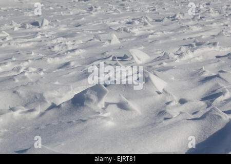 Full-Frame holprigen Schnee Hintergrund Stockfoto