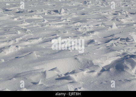 Full-Frame holprigen Schnee Hintergrund Stockfoto