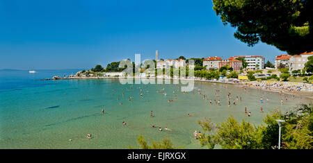 Bacvice Strand im Sommer in der Stadt Split, Kroatien, Europa Stockfoto