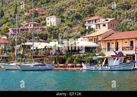 Das Dorf Syvota in Lefkada, Griechenland Stockfoto